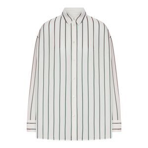 Gucci Women Vertical Striped Silk Shirt